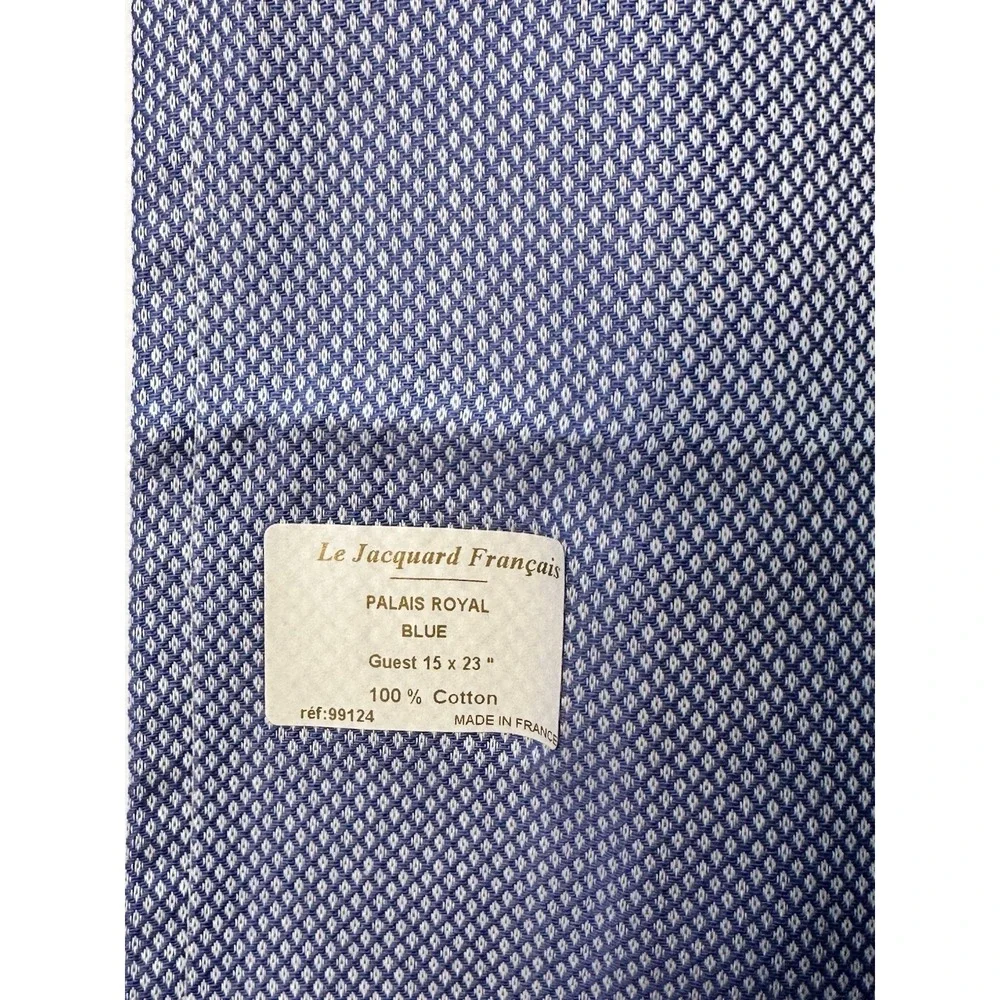 Le Jacquard Francais GUEST HAND TOWEL Classic Pattern BLUE 15